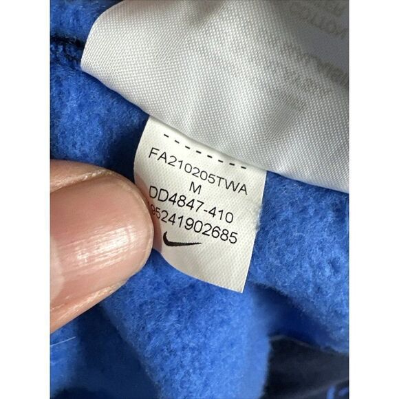 Medium Nike NSW Sportswear Essentials+ Logo Hoodie‎ Sweatshirt Blue Red Men’s M - Picture 6 of 7